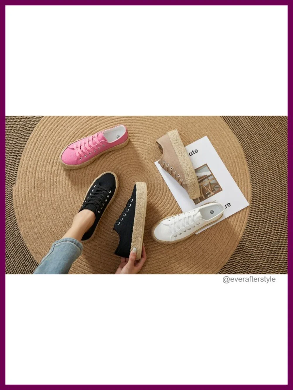 Women's Canvas Platform Sneakers Lace-up Low Top Shoes